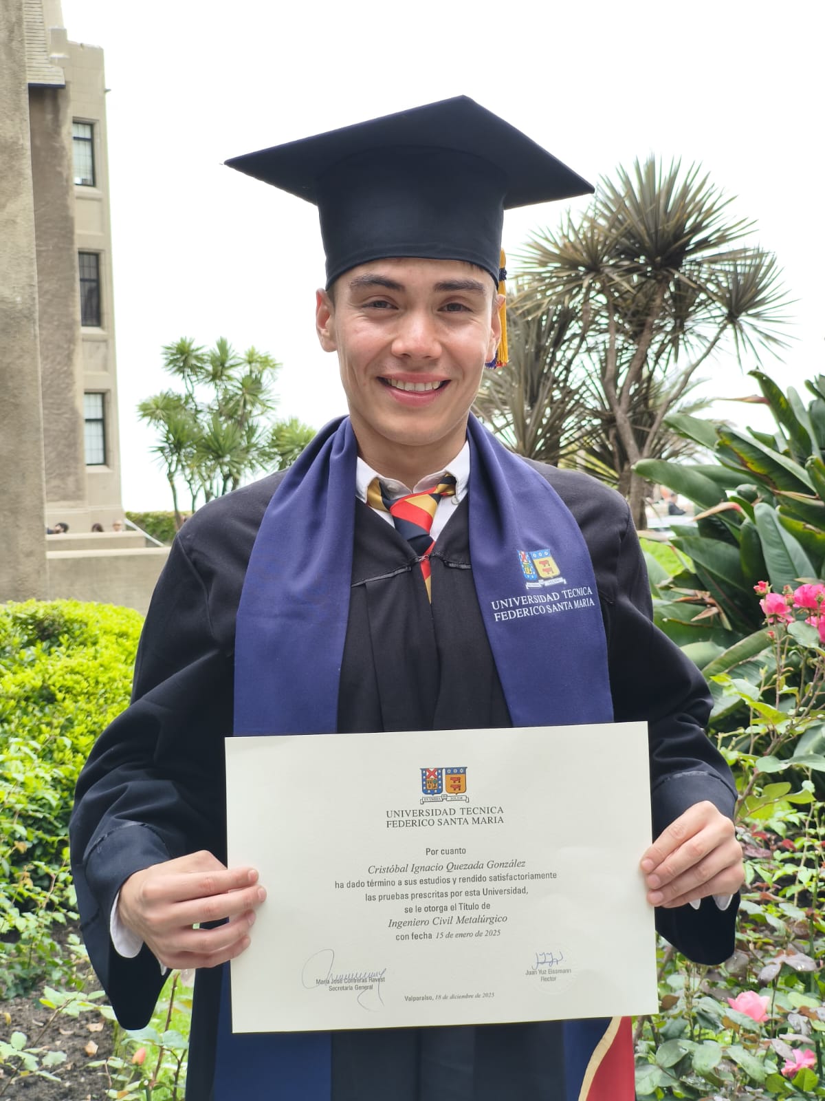 Cristóbal Quezada González — Ingeniero Civil Metalúrgico USM